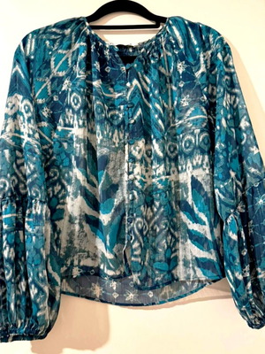 Boho shirt Zara like new, white and blue