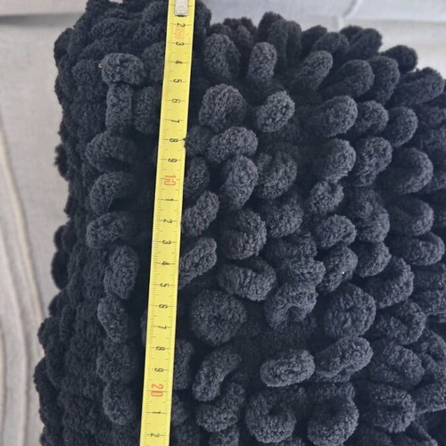 Handmade knitted large handbag with black chain new