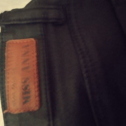 Waxed black pants slim fit like new