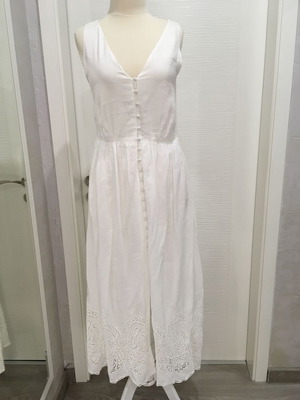 Massimo Dutti dress 100% cotton with embroidery, like new, size 38