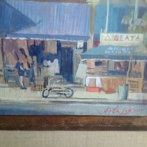 Achilleas Aivazoglou painting like new with wooden frame