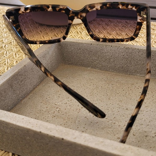 Rebecca Blu sunglasses new with case black and beige