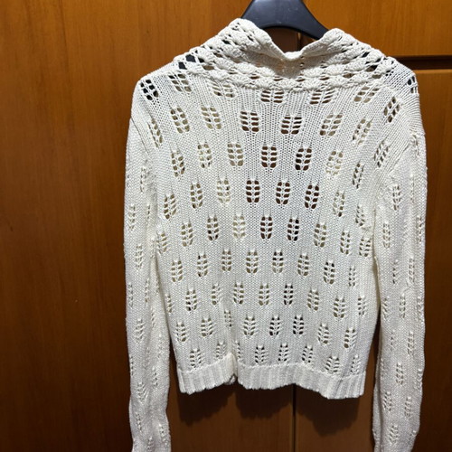 Knitted cardigan A.L.E. like new, 100% cotton, beige, one size