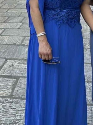 Maxi formal dress blue, like new, fits up to XL