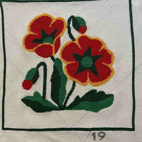 Handmade embroidery used, 0.32x0.32 m