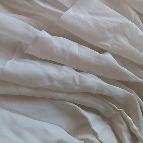Curtain, beige color, sewn, 7.45m length, 2.38m height