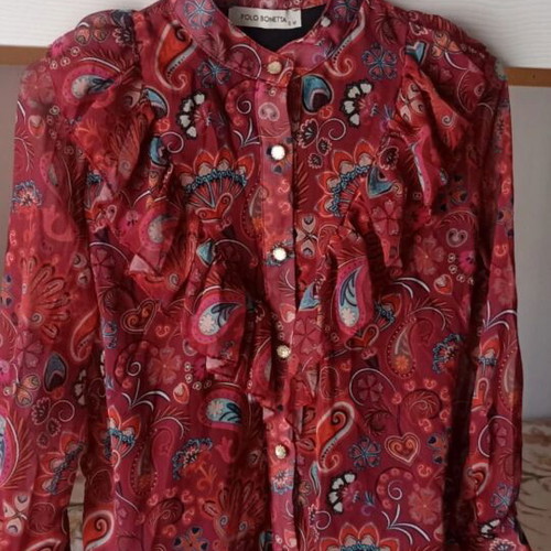 Polo Bonetta women's shirt like new, multicolor boho paisley
