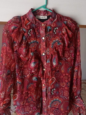 Polo Bonetta women's shirt like new, multicolor boho paisley