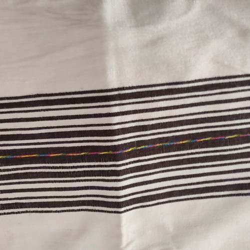 Woven blanket used, traditional loom, 180x240 cm