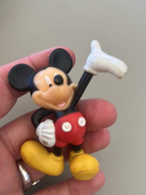 Disney Mickey Mouse figure made of PVC used with minor paint wear