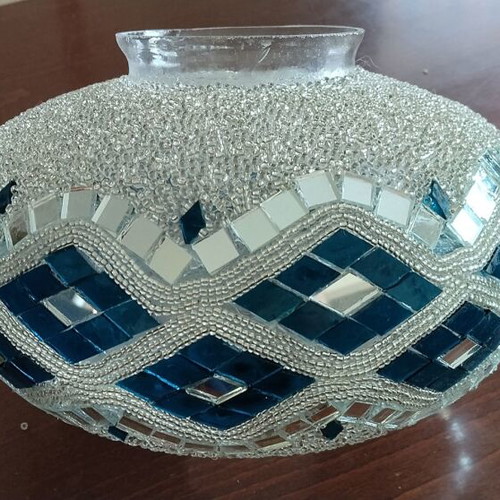 Turkish Oval Mosaic Glass for Lamp New