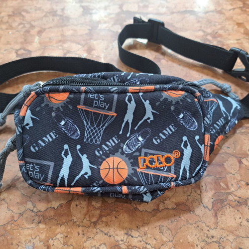 Polo Kids Waist Bag Black with Basketball Design like new