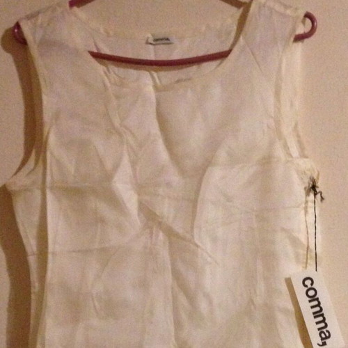 White vintage dress 100% silk comma No40 new