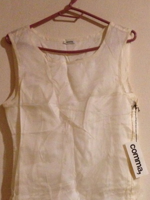 White vintage dress 100% silk comma No40 new