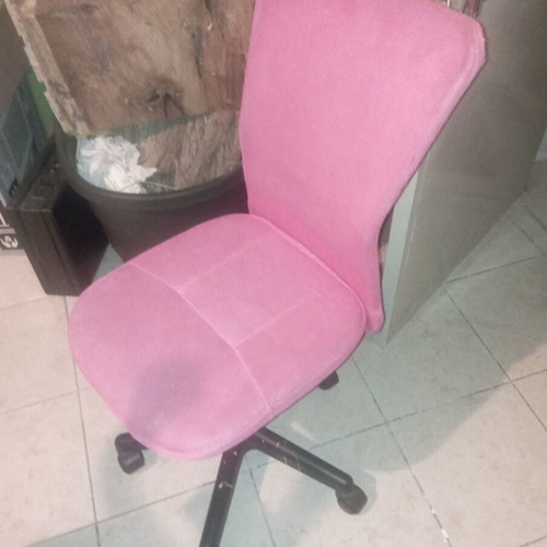 Office chair pink used fabric needs fixing