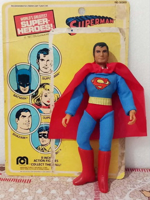 Vintage Mego Superman 8" figure like new with original cardback