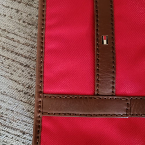 Tommy Hilfiger crossbody bag like new, red and brown