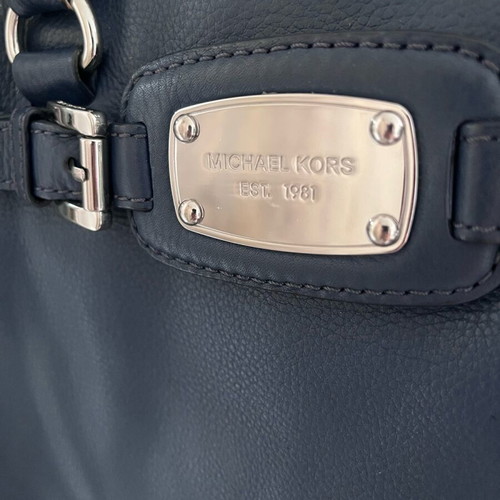 Michael Kors leather shoulder bag blue like new