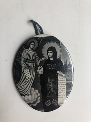 Oval Icon of Saint Irene Chrysovalantou used, 5cm x 7cm