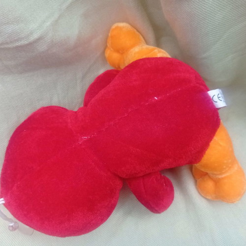 Plush duck like new, red 18cm