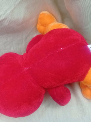 Plush duck like new, red 18cm