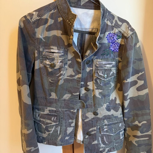 Zara Military Style Jacket Size Small Like New Green