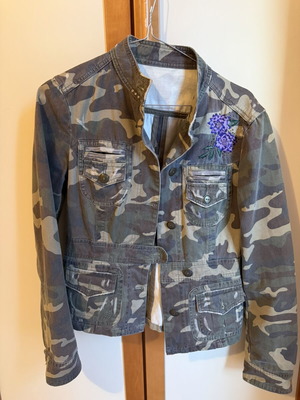 Zara Military Style Jacket Size Small Like New Green