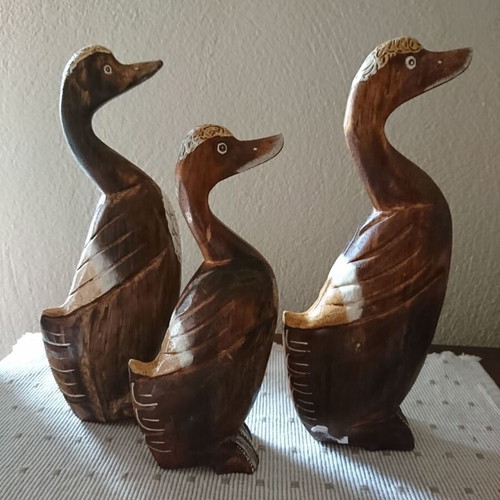 Wooden ducks like new, decorative handmade