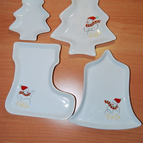 Christmas set small fondue dishes used