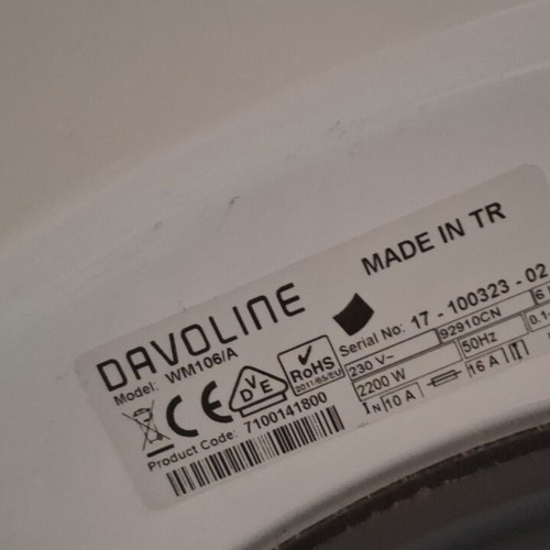 Davoline WM106/A front-loading washing machine door