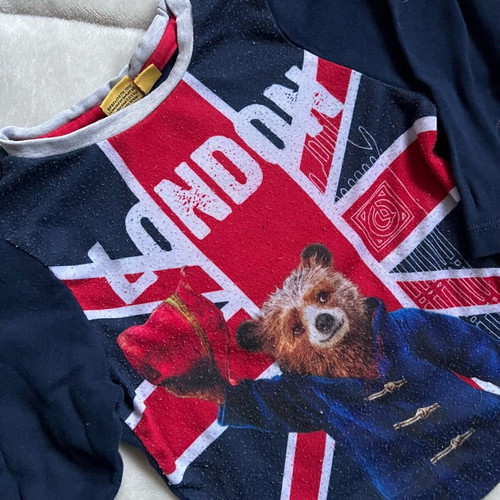 Paddington long-sleeve kids shirt like new, blue and red, 2 years, 92 cm
