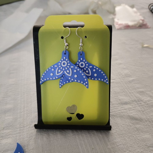 Mermaid tail 3D printing earrings made to order