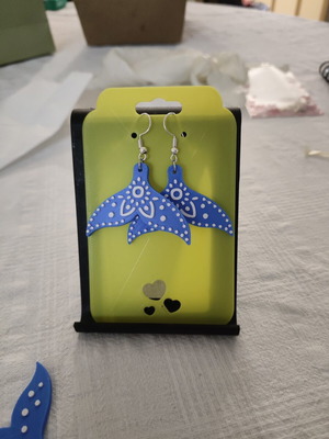 Mermaid tail 3D printing earrings made to order