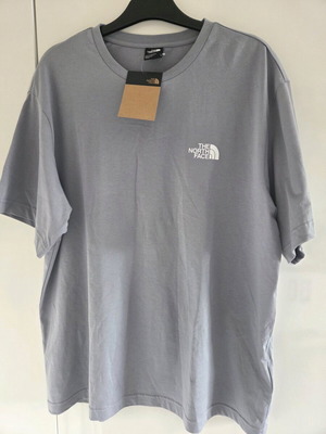 The North Face T-shirt, size L, grey, 100% cotton