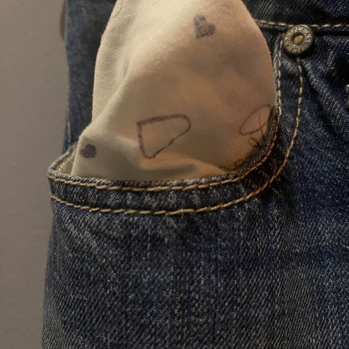 Please women's denim jeans Medium blue made in Italy like new