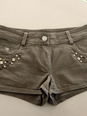 Denny Rose khaki shorts size S like new with studs