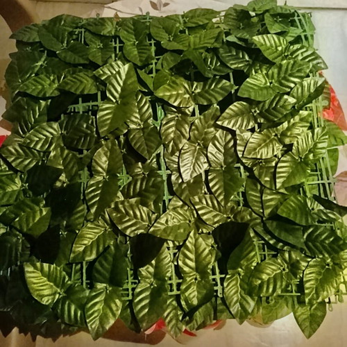 Plastic trellis panels 50x50 with leaves, new set of 3
