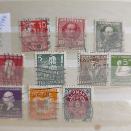 Denmark Stamp Lot 1913-1951 Like New, 10 Sealed Stamps