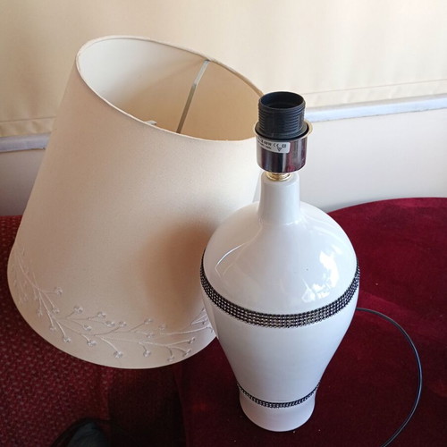 Porcelain table lamp like new, 68 cm height
