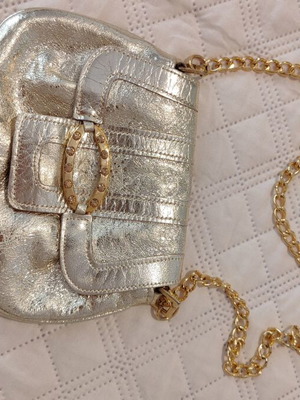 Gianna Kazakou Gold Small Crossbody Bag like new