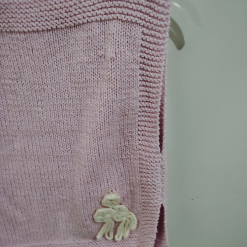 Handmade knitted kazaka sweater, pink