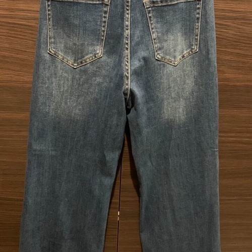 Elastic denim pants like new, size M 38 10, blue