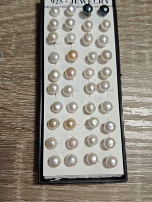 Earrings 20 pairs authentic 925 pearl new