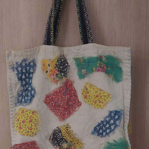 Zara Tote Shoulder Bag Boho Patchwork like new