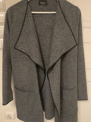 Zara Knit cardigan dark gray long wide used