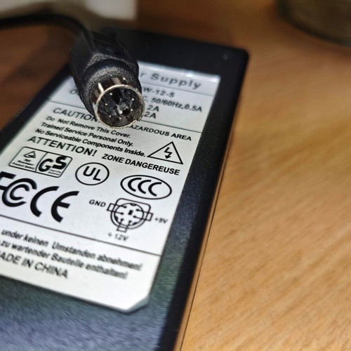 Power Supply GX34W-12-5 6-Pin Mini-DIN used, 12V/5V output
