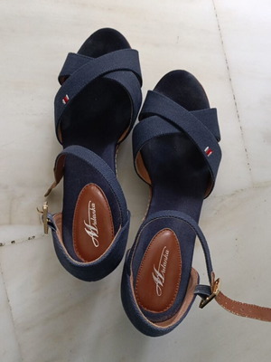 Espadrilles used size 40 navy blue with minor wear