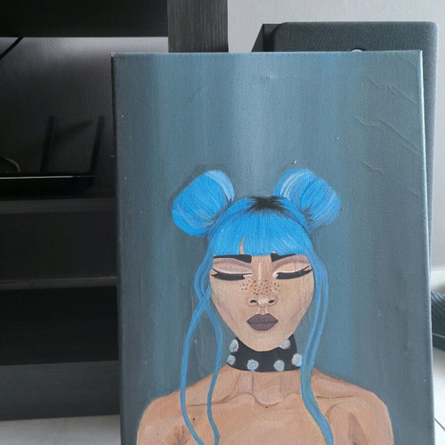 Painting with acrylics on canvas handmade signed