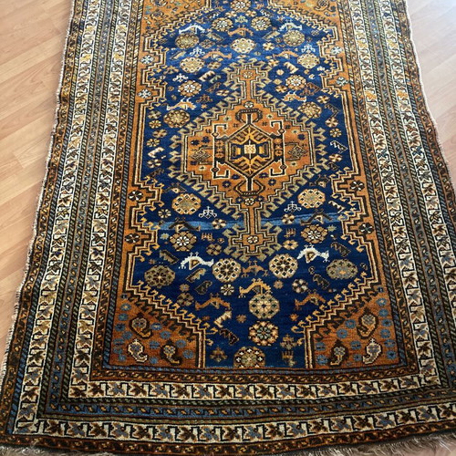 Qashqai handmade wool pile rug like new, authentic Persian 1.70x1.10m