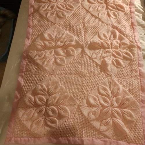 RARE. Children's vintage Royal handmade Pink blanket!